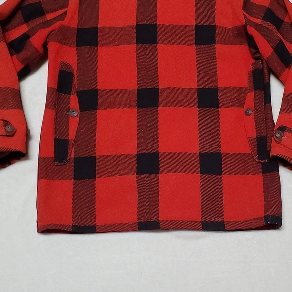 1950s Vintage Woolrich Woolen Mills Mackinaw Red Plaid Wool Hunting Jacket L - Picture 14 of 16